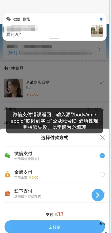 是不是v2.1.1 生成的app都不能支付都，安卓和蘋果端都不能支付，求解決